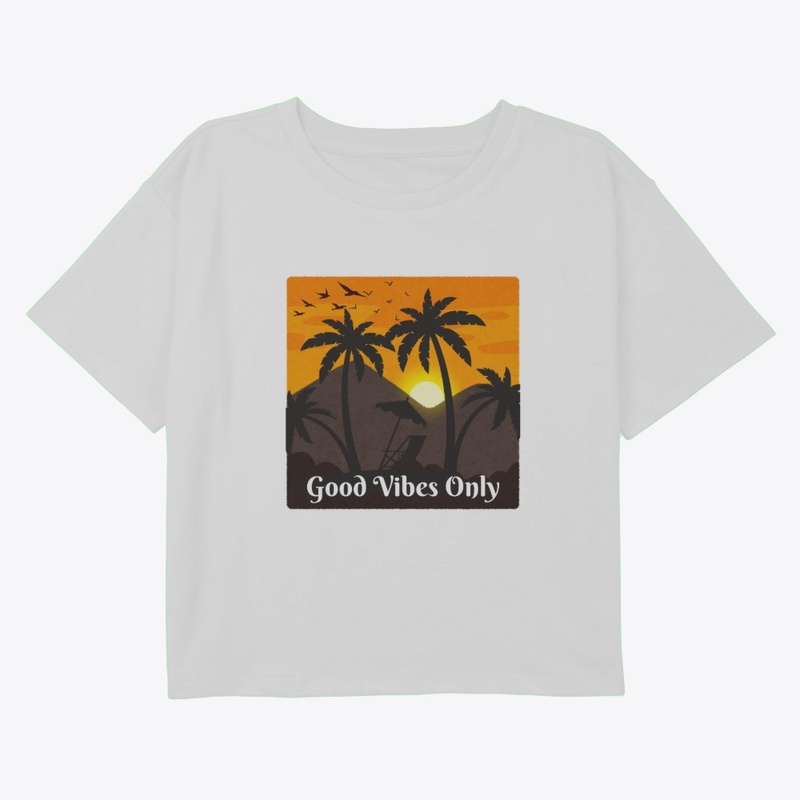 Good Vibes Only Tropical Sunset