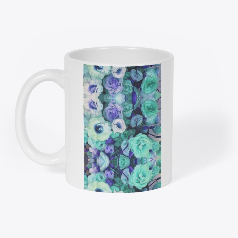 Aqua Flower Kaleidoscope
