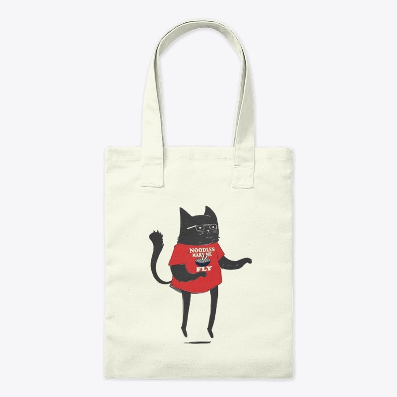 Noodle lover cat