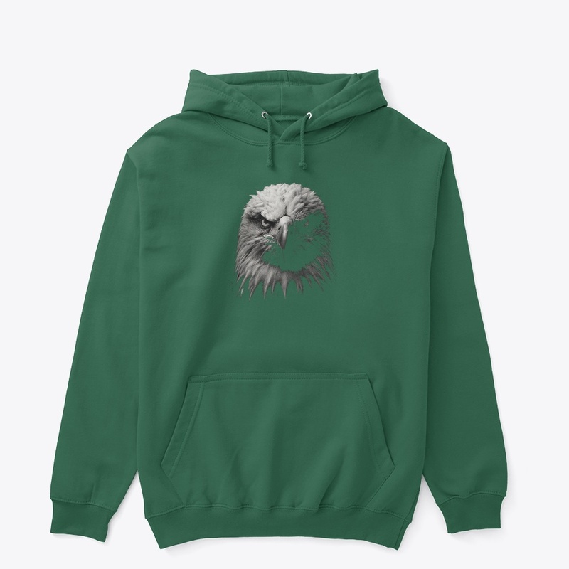 Eagle Portrait in Black and White