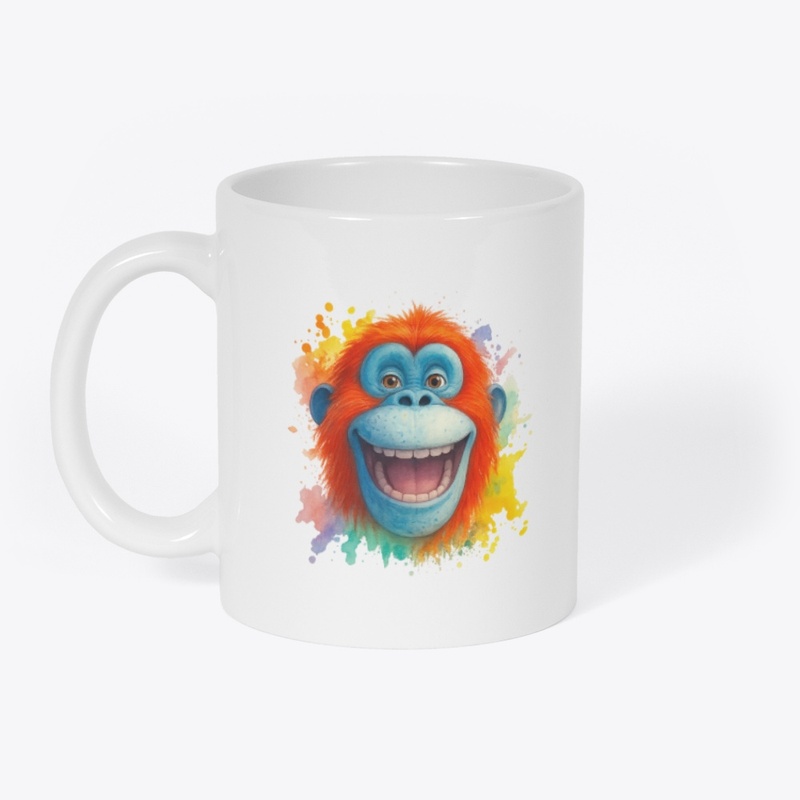 the most colorful drawing of the monkey