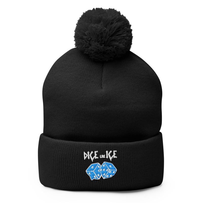 Dice Like Ice Poof Beanie