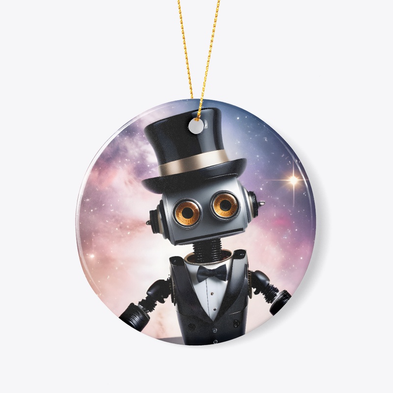 A robot with a top hat