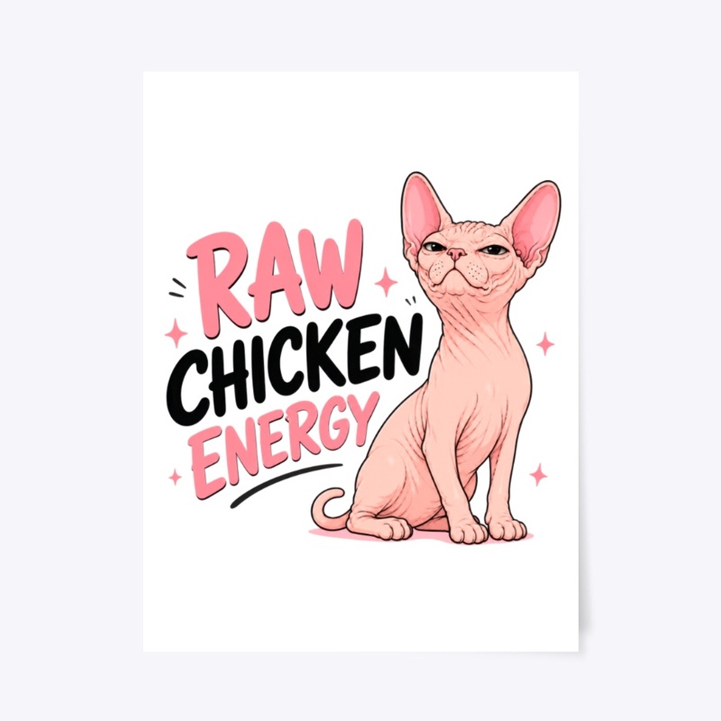 Raw Chicken Energy Sphynx Cat