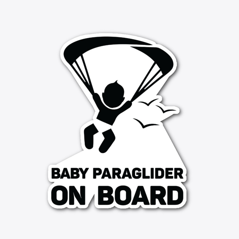 CAR STICKER - BABY PARAGLIDER ON BOARD