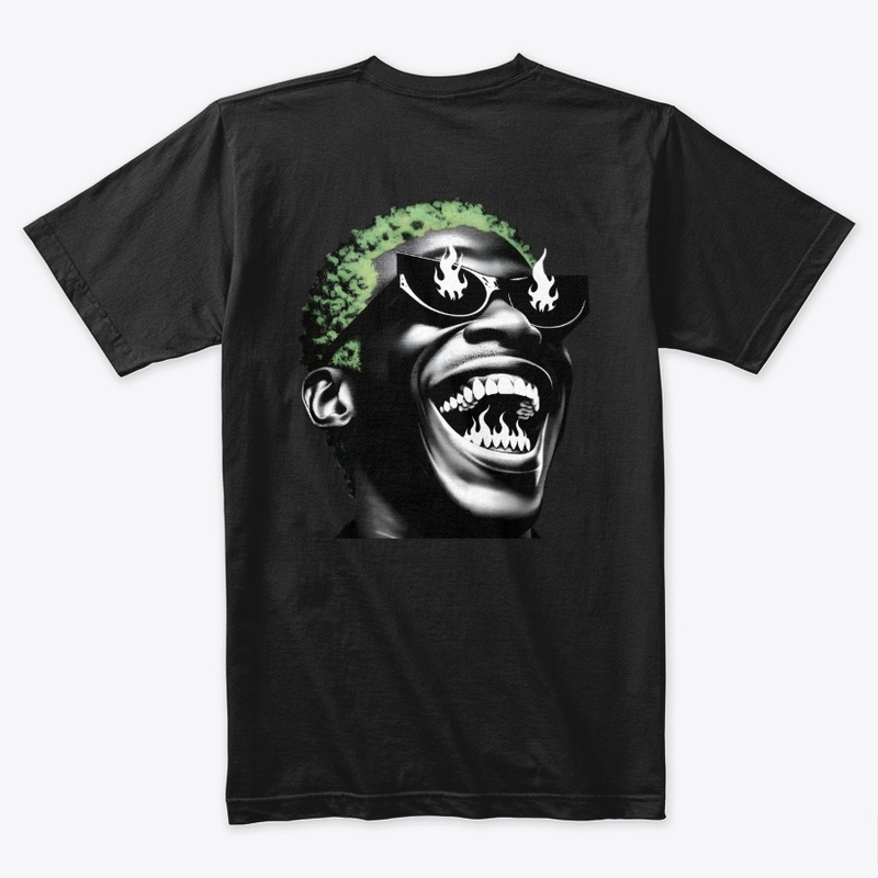 Neon Hair Flame Shades Art T-Shirt