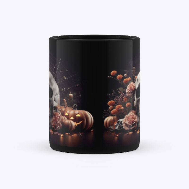 Eerie 3D Halloween spooky skull Mug 