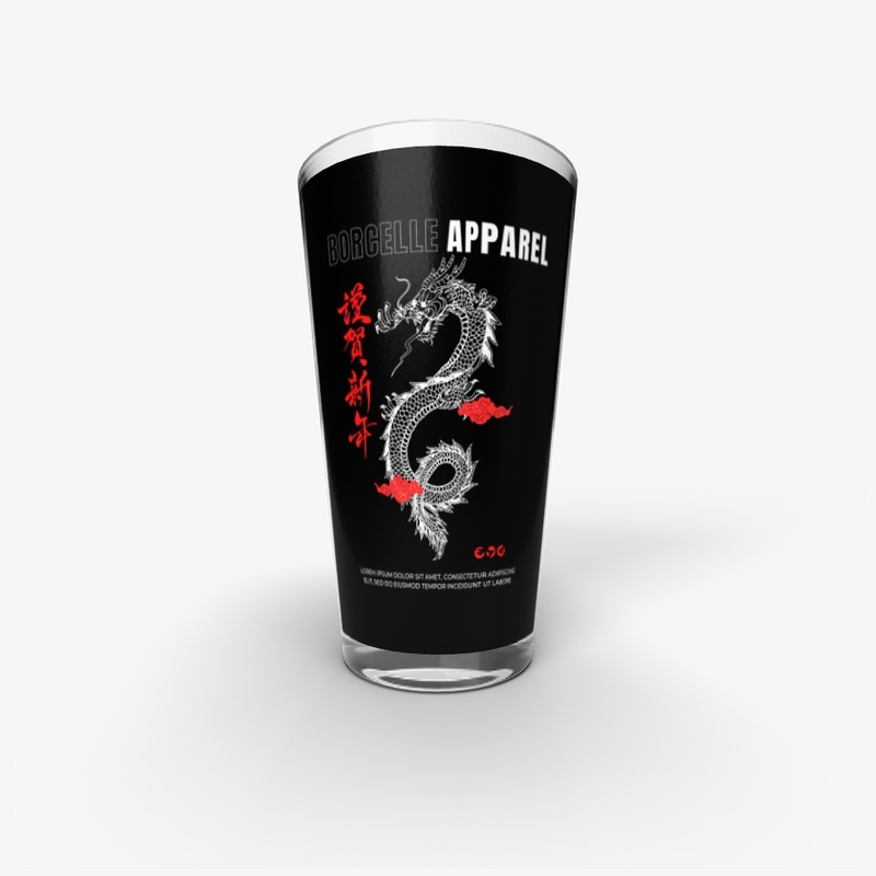 "Bold 'BORCELLE APPAREL' Black T-Shirt 