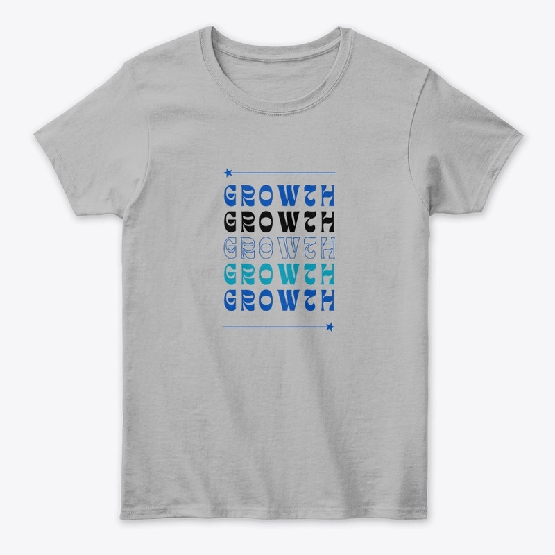 Blue Modern Typography T Shirt 