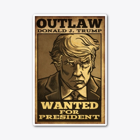 Trump Outlaw Mugshot Merch Standard Camiseta Front