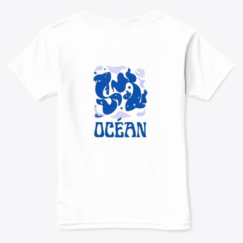 Minimalist Ocean Tee – Blue & Lavender
