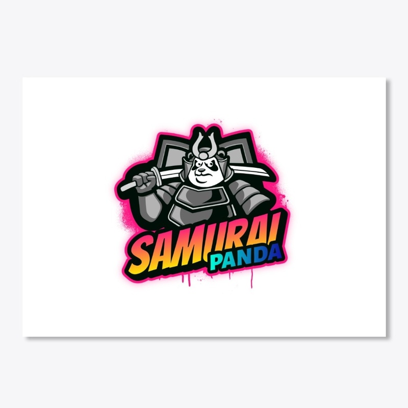 cartoon logo design: samurai panda