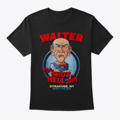 Walter Syracuse Ny Shirt74 Black T-Shirt Front