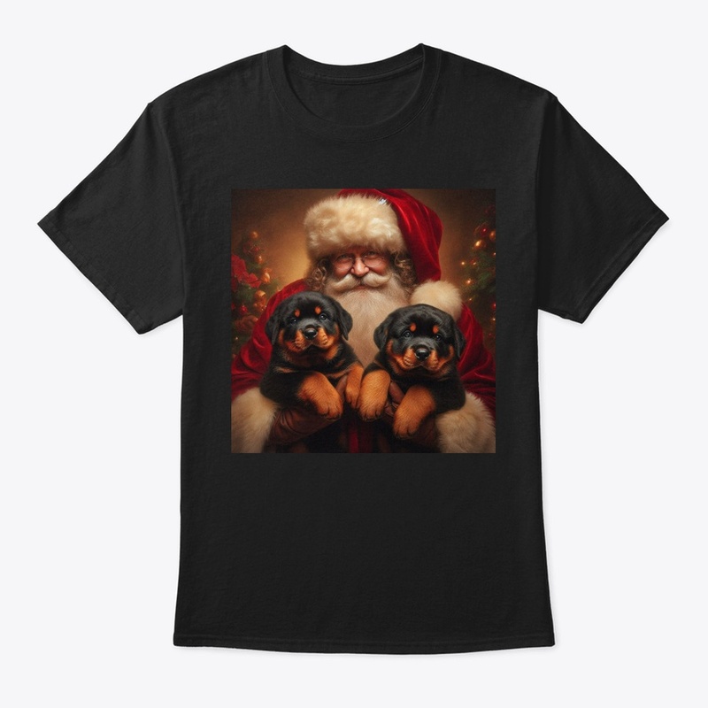 Santa with Rottweilers