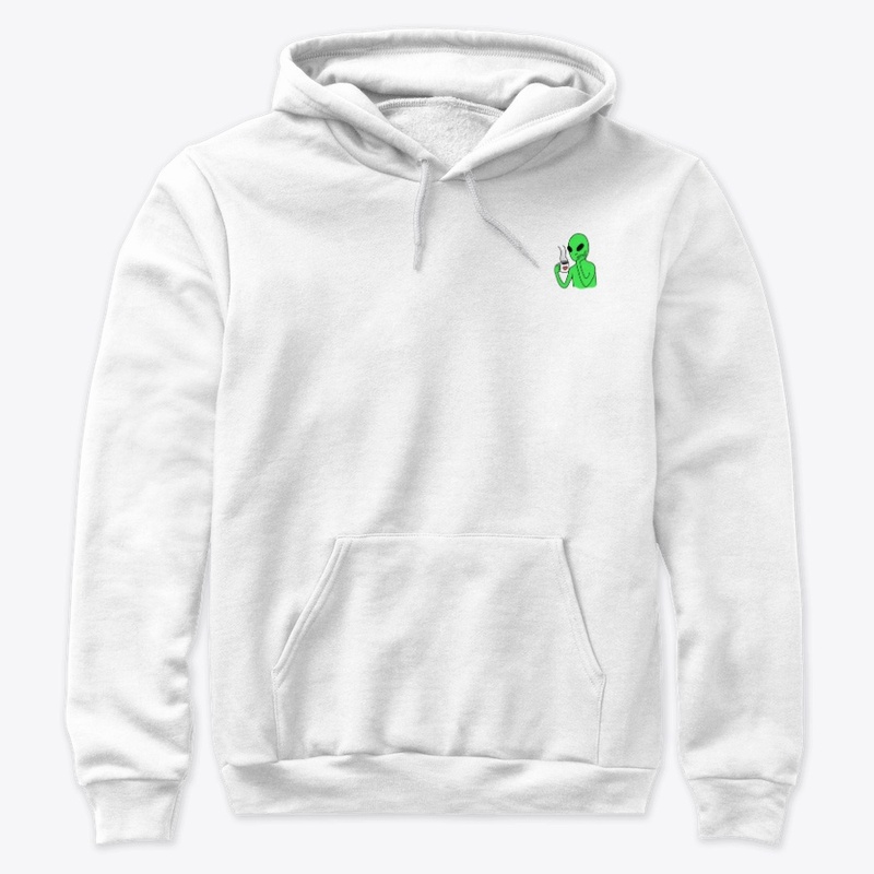 Coffee Drinking Alien Hoodie