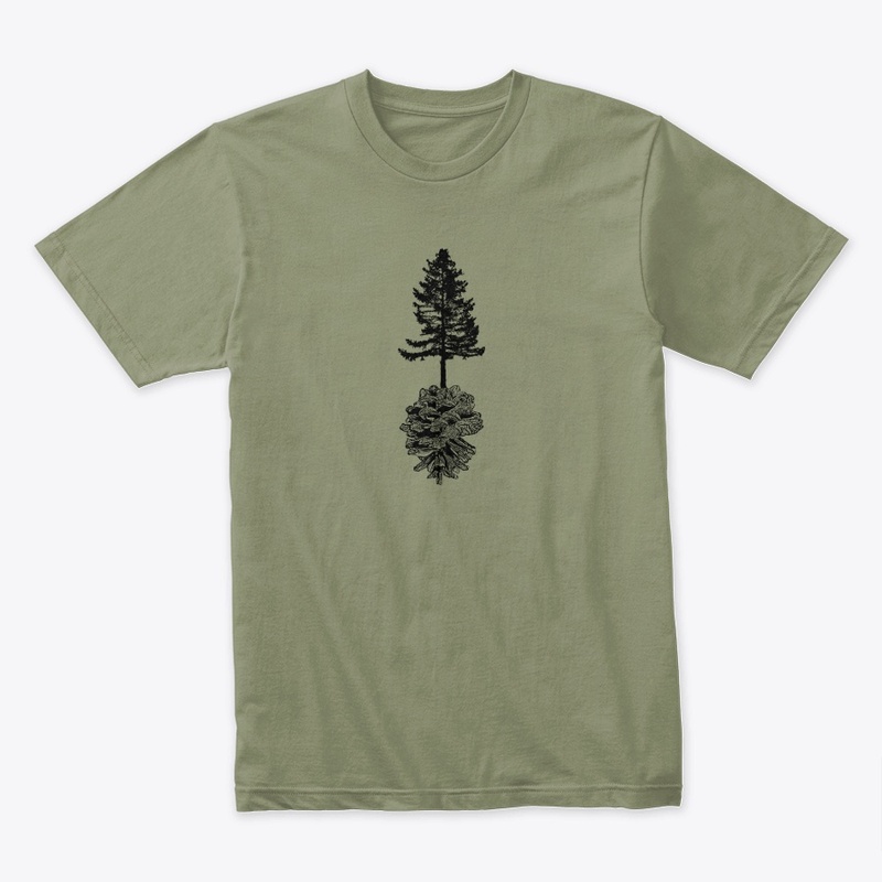 Evergreen Tree and Pine Cone