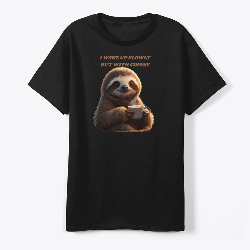 Sloth With Coffee.