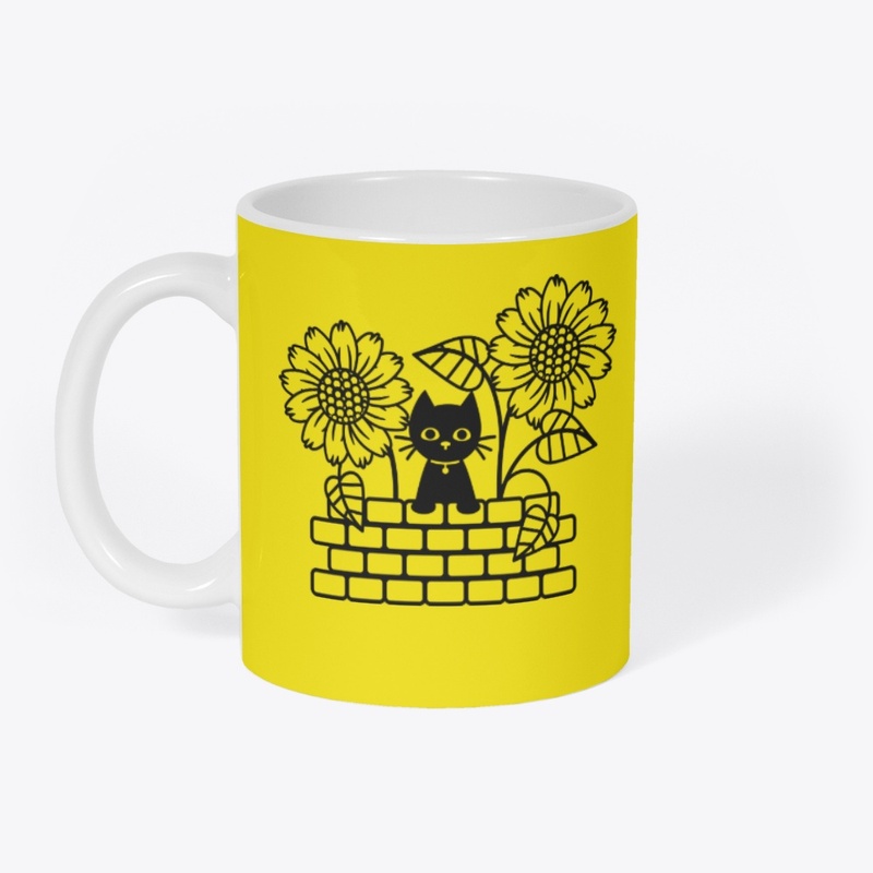 Cat and Sunflower