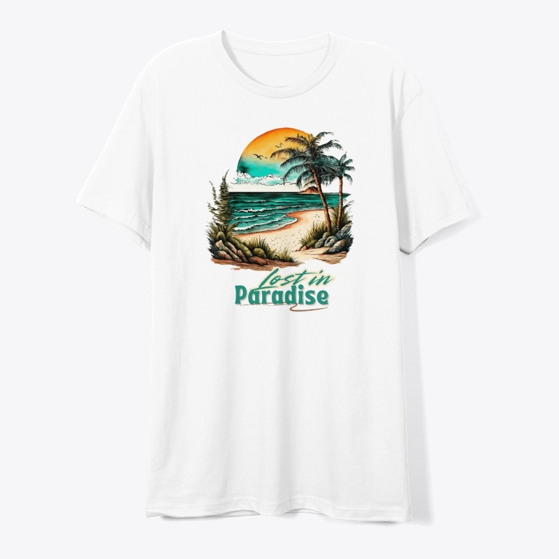 Lost in Paradise: Tropical Beach Tee
