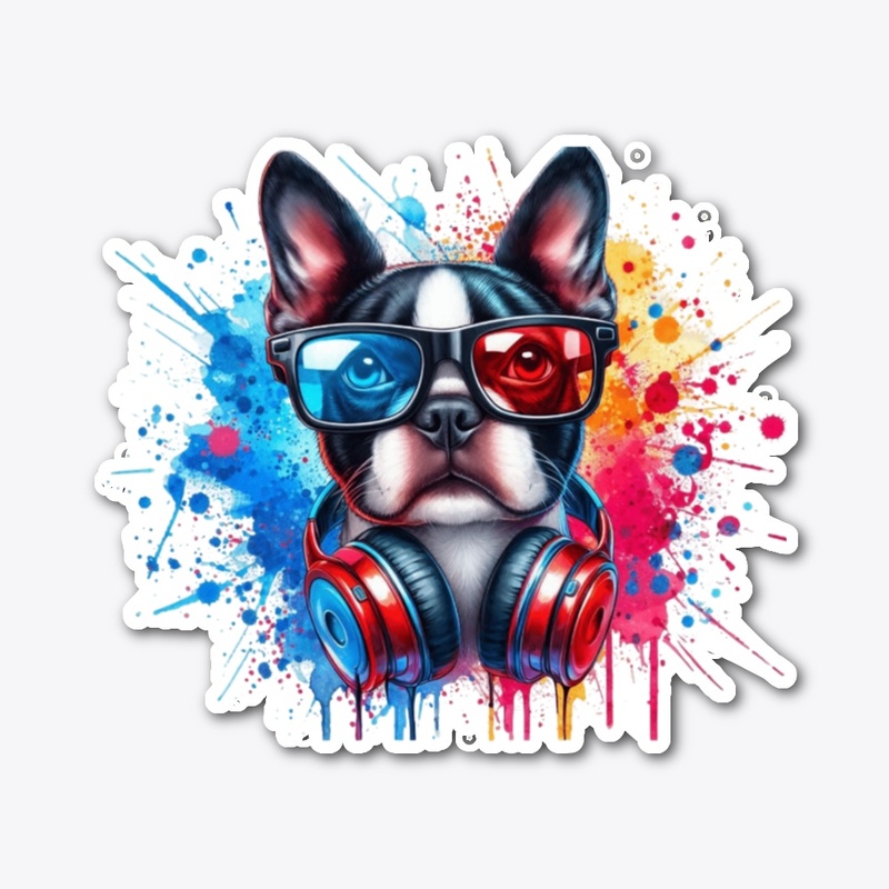 3D Boston Terrier 3