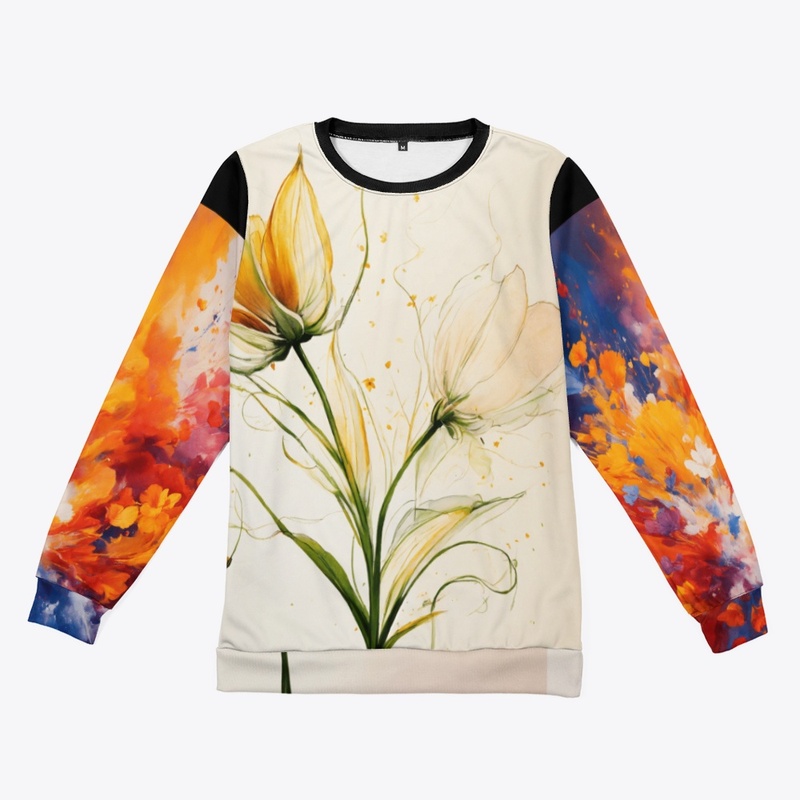 Simple Flower Designed t-shirt 