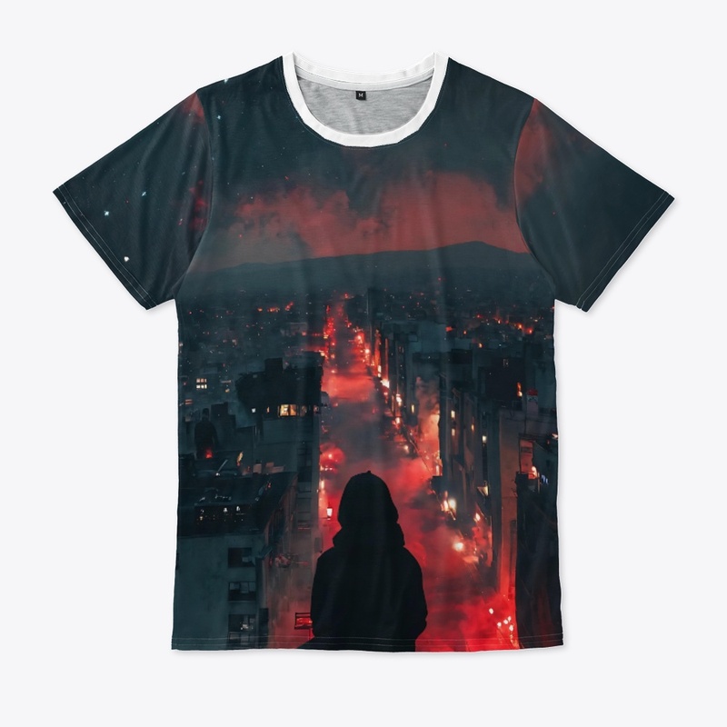 Unique All-Over Design T-Shirt