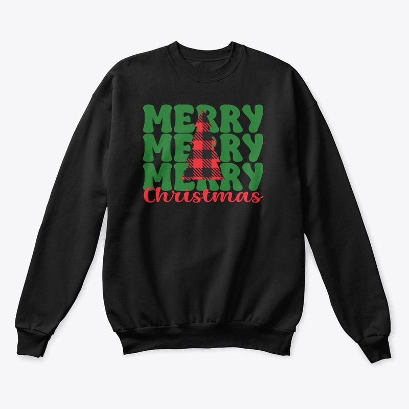 Merry Christmas stacked w/  tree