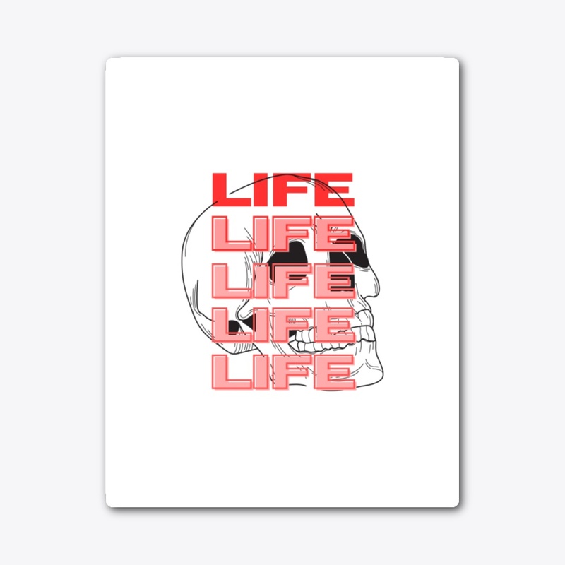 Life Skull Design-Red