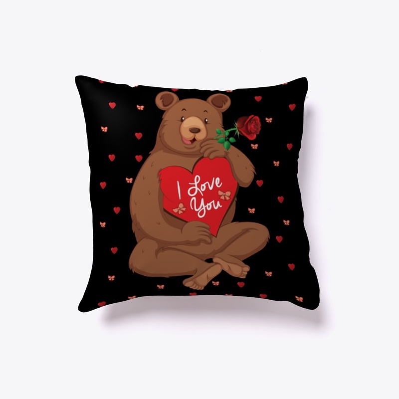 Happy Cute Brown Bear Valentine Gift
