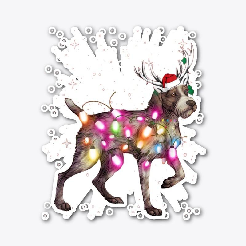 GERMAN WIREHAIRED  CHRISTMAS  T SHIRT