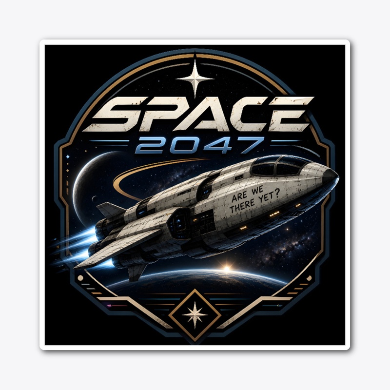 A space 2047 logo sticker v1