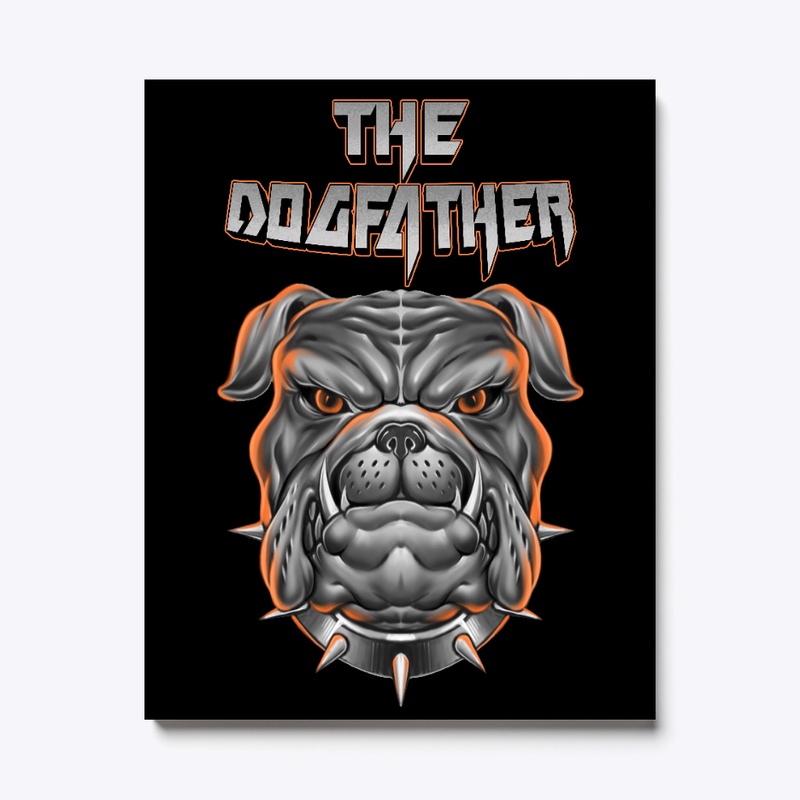 Bulldog canvas - metallic dogfather