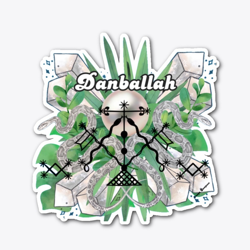 White Damballah Floral Veve 