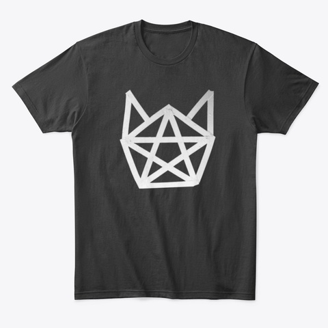 Catagram (White) Black T-Shirt Front