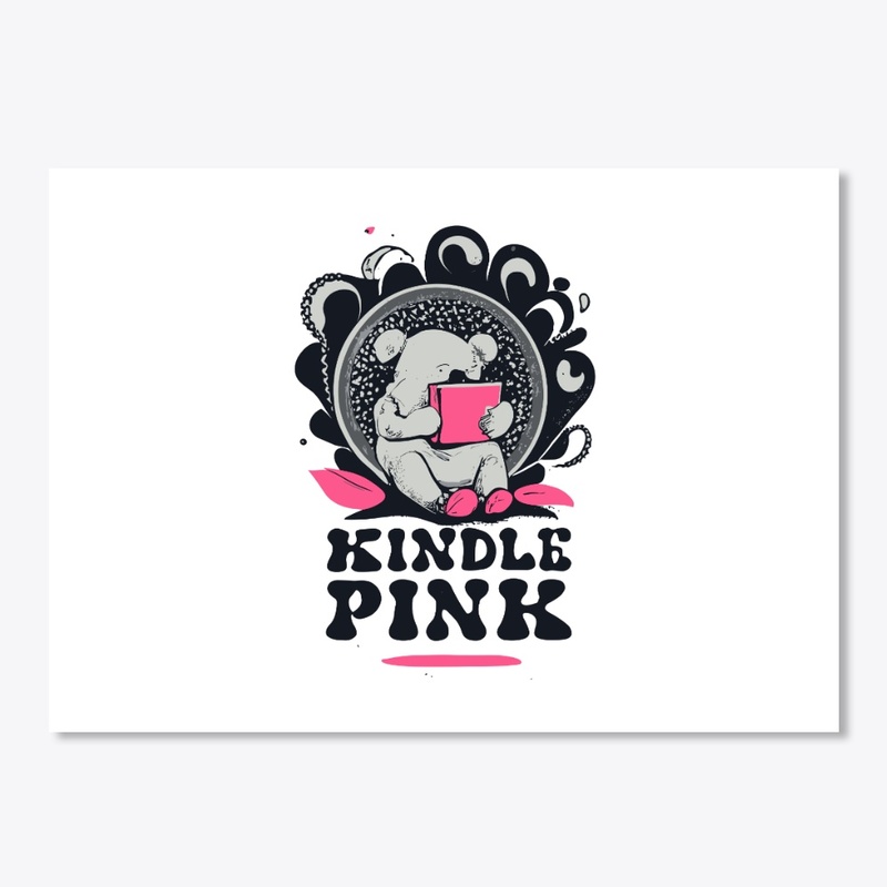 T-shirt "emotional support kindle pink"