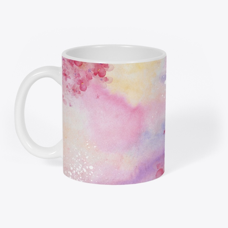 PINK WATER COLOR GRADIANT FLOWER 