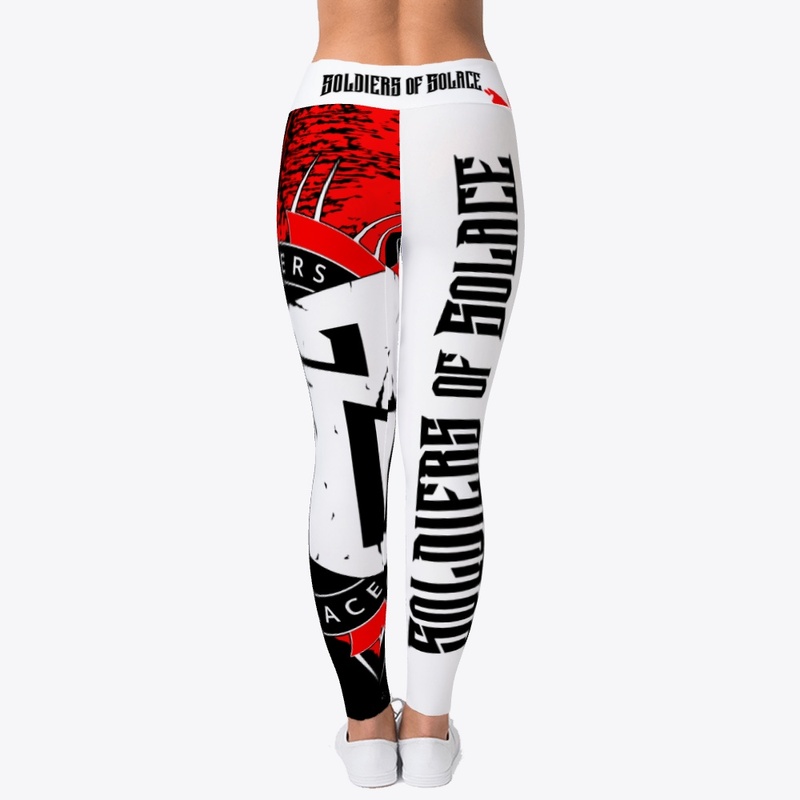 White Leggings w/ large Band Name/Logo