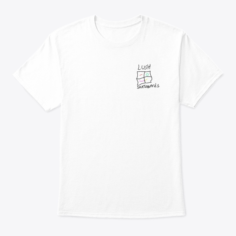 lush skateboards logo tee