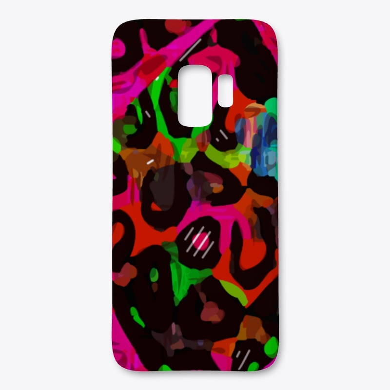 Pink Black Cheetah Abstract 
