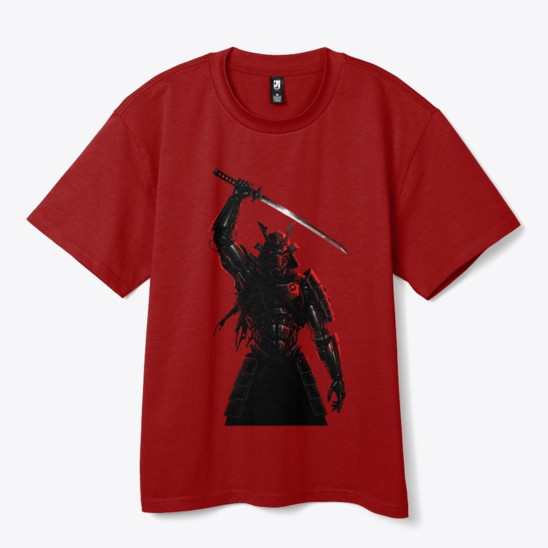 Cyber Red Robot Samurai