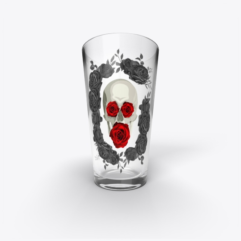 Skull with Roses 