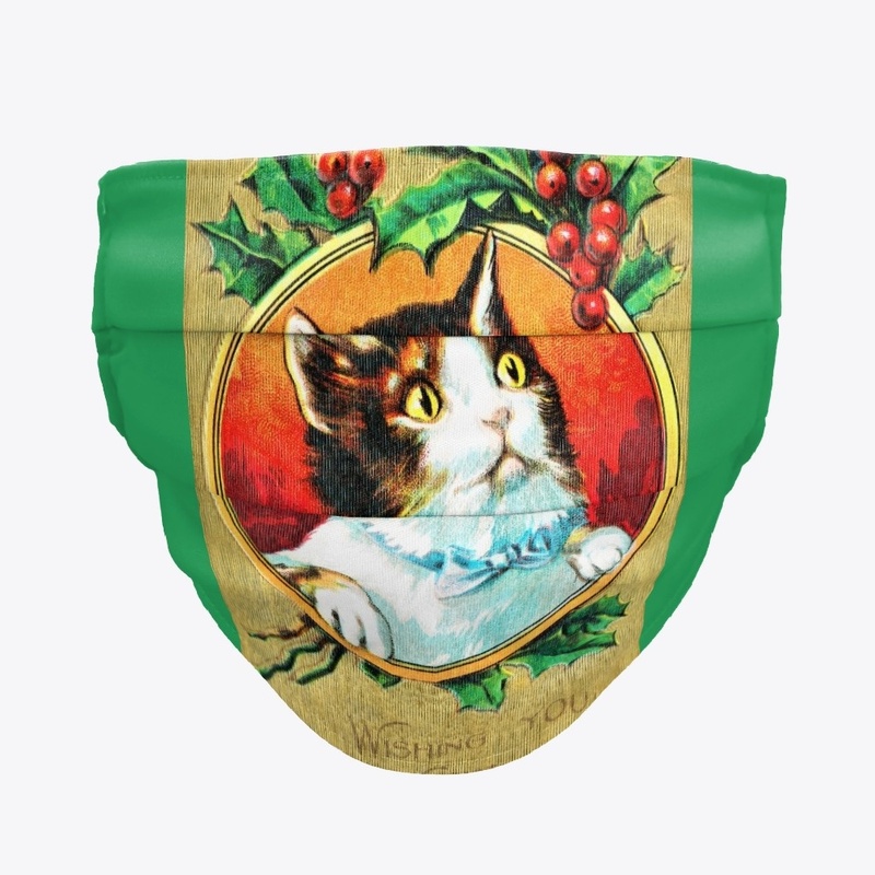 Vintage  Christmas Kitten