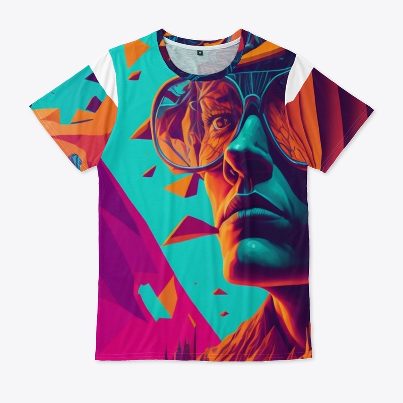 Futuristic 3D Sunglass Man Design