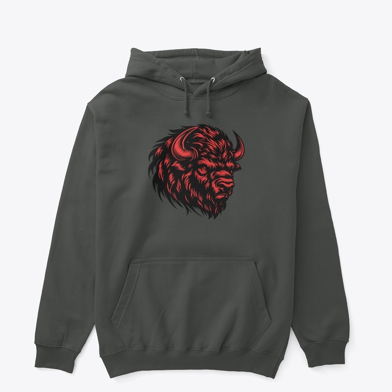 Angry Bison Head Design