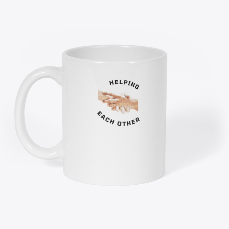 Pixel Art: Helping Each Other White