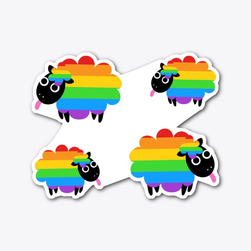 Rainbow Sheep Stickers