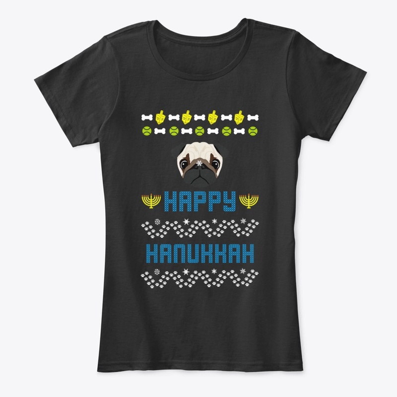 Pugly Hanukkah Ugly Christmas Sweater 