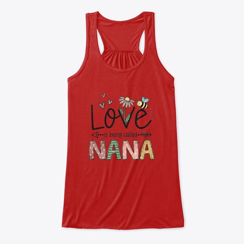Cute Nana Gift Shirt Love Floral Bee