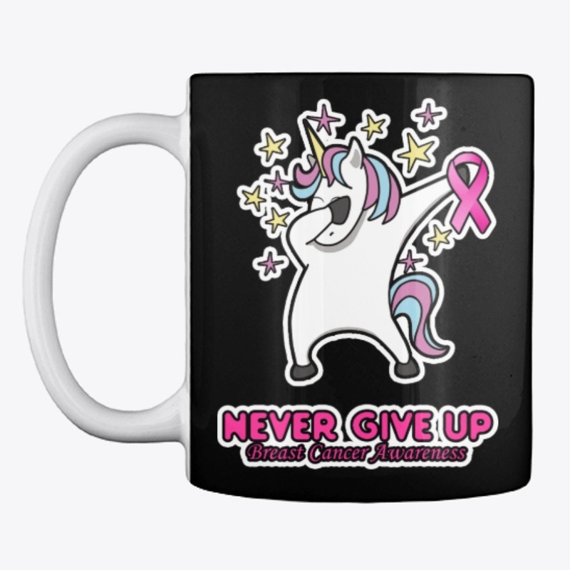 Unicorn Hope Pink Ribbon Never Give Up