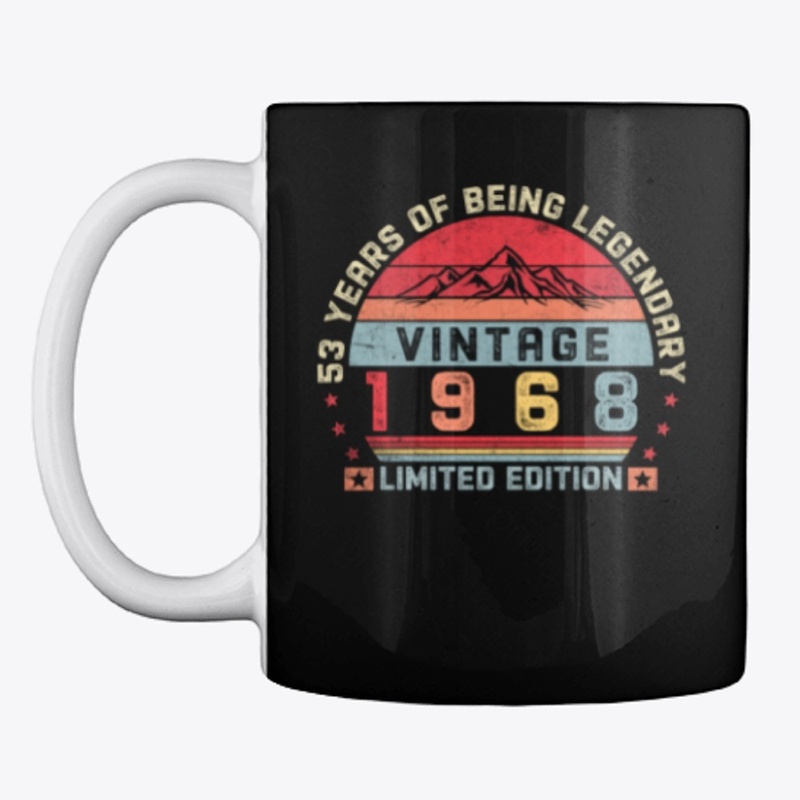 53 Years Old Retro 1968 Birthday Vintage